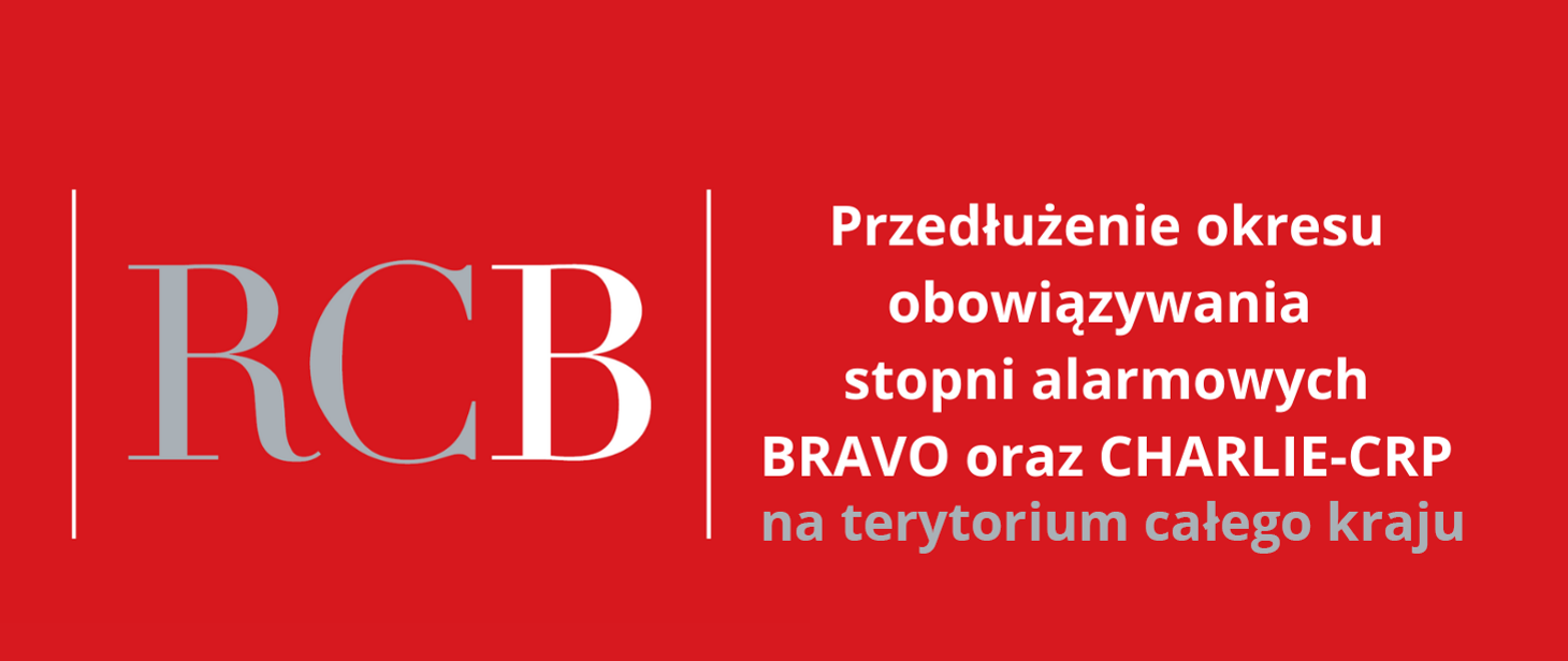 Alarm przedłużenie stopni alarmowych BRAVO oraz CHARLIE-CRP